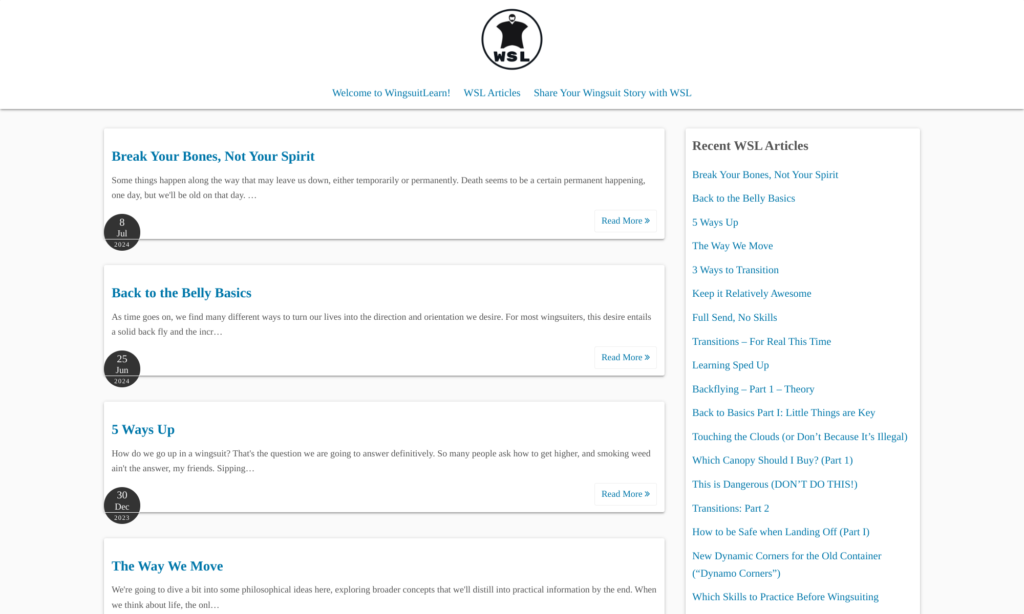 wingsuit learn by alex knaub | resources