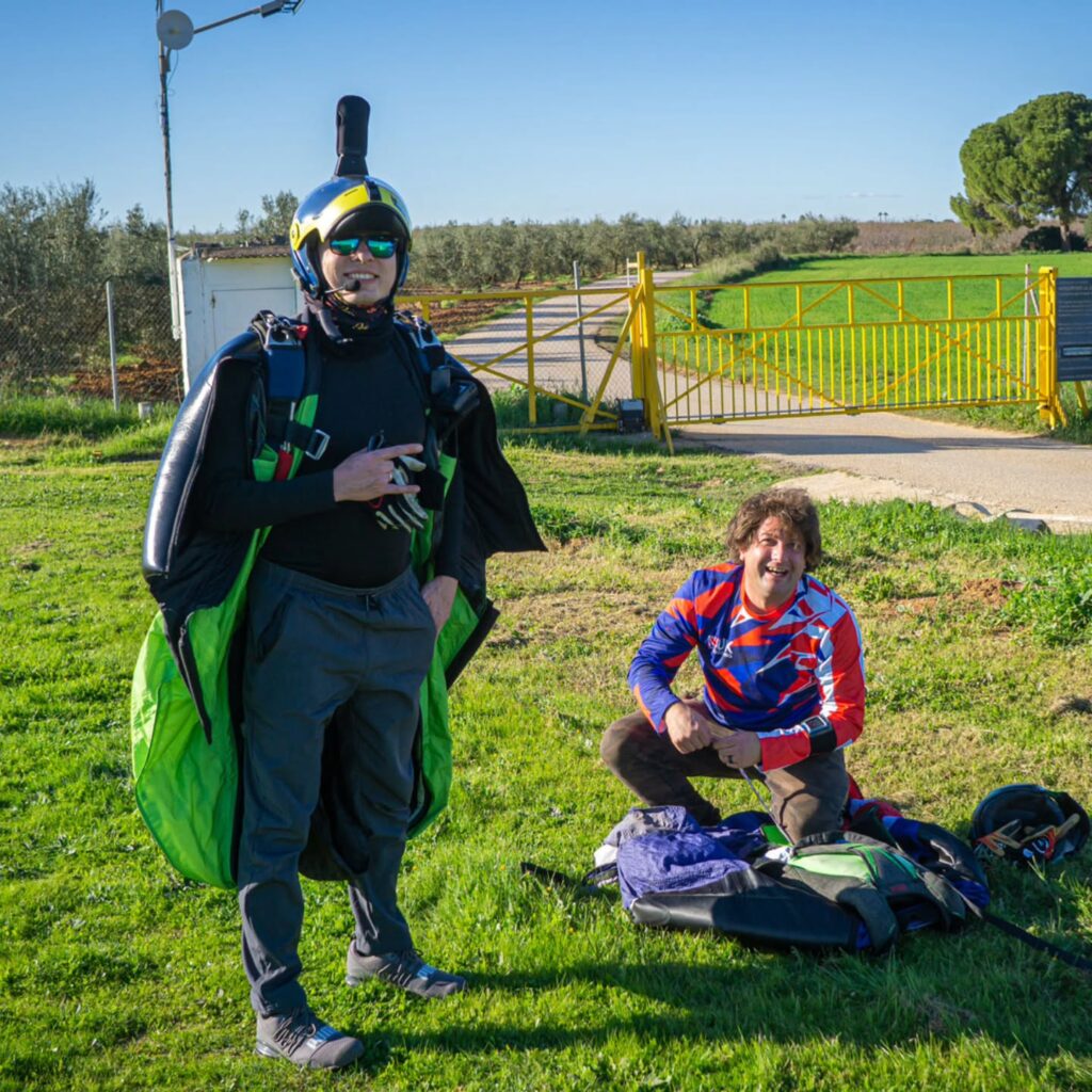 two wingsuit pilots | Off Landing