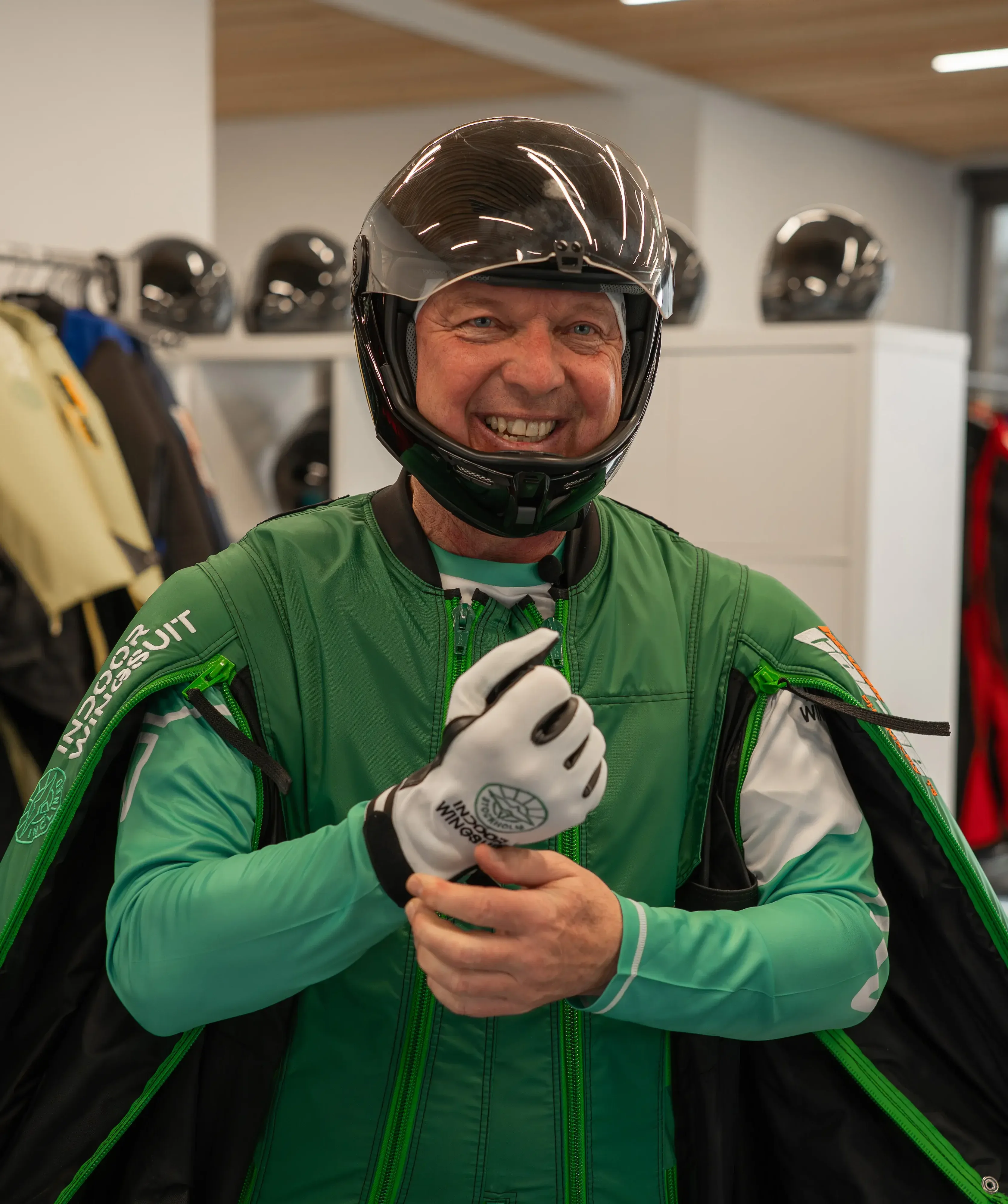 Wingsuit Flyer Kitting Up
