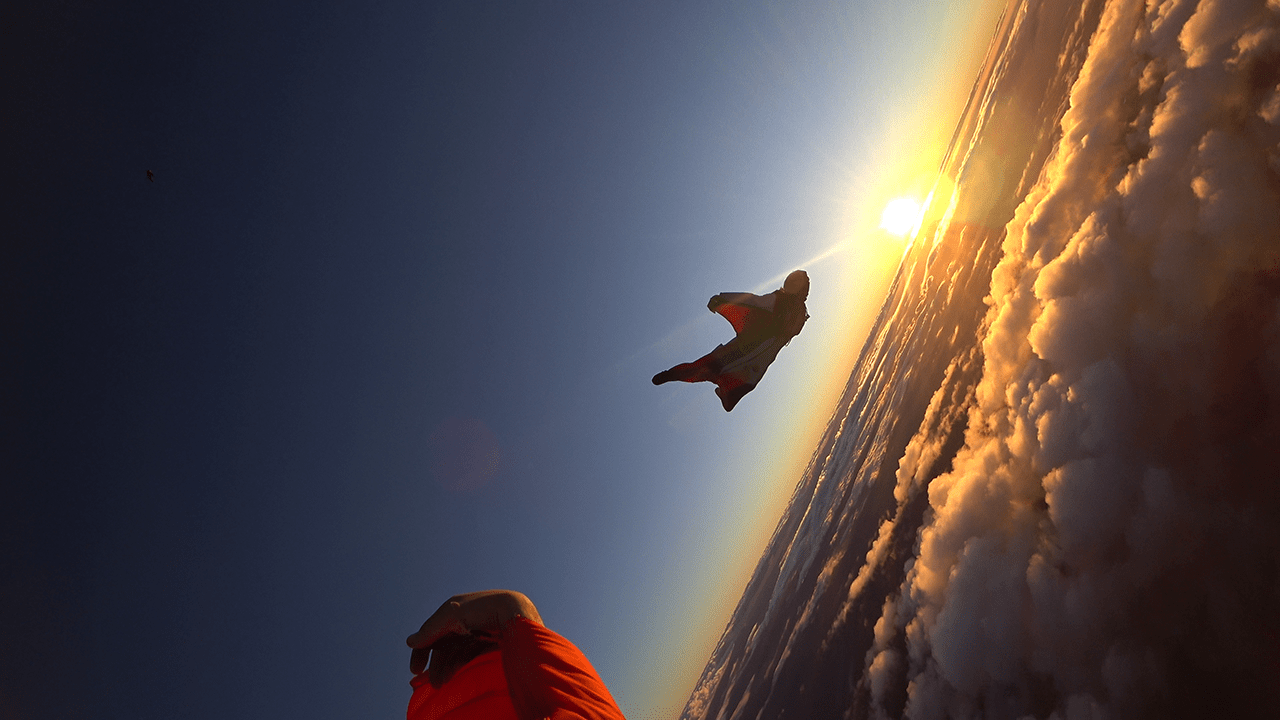 Wingsuit flight by the Leading Edge community
