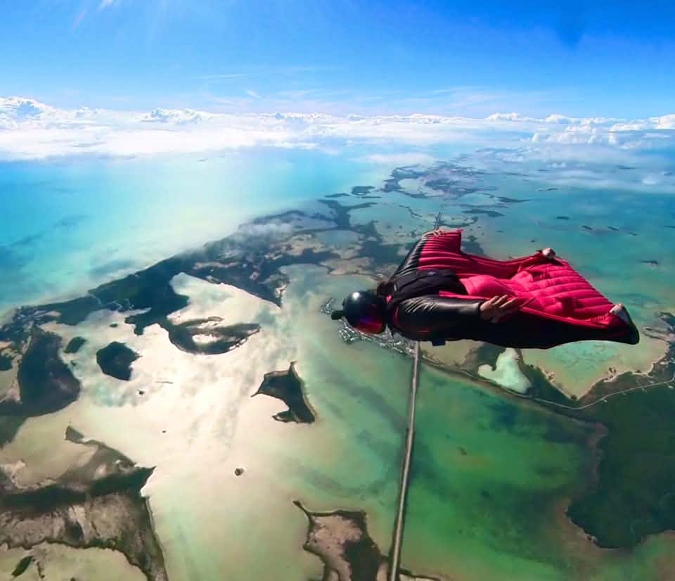 Wingsuit flight by the Leading Edge community