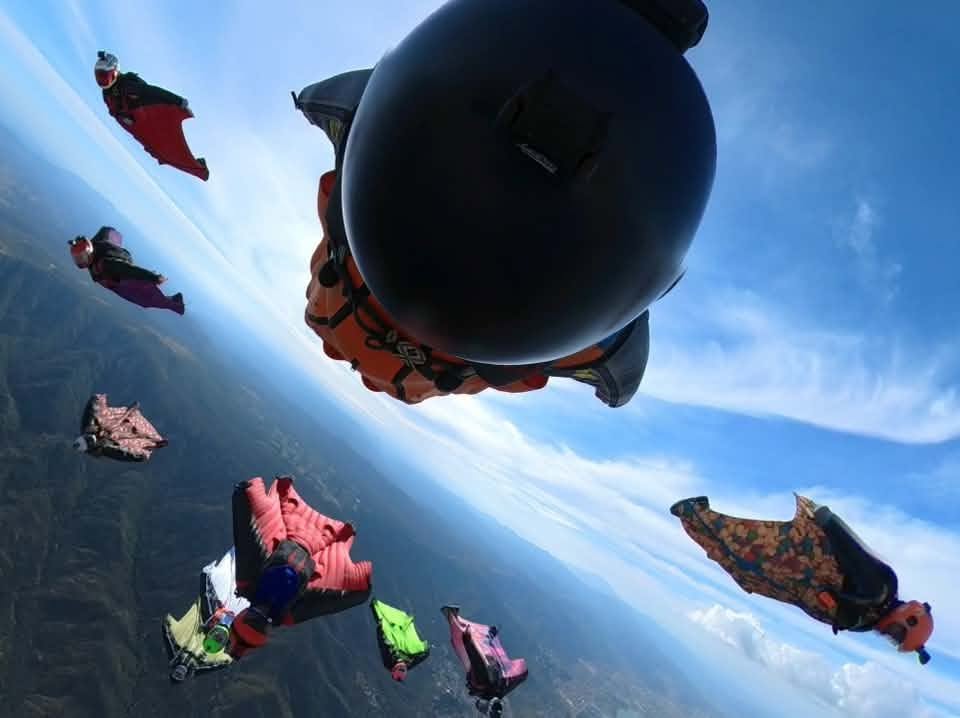 Wingsuit flight by the Leading Edge community