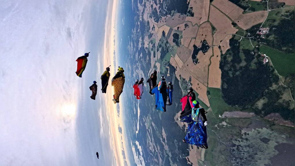 Bigway Wingsuit formation at Skydive Aros Sweden