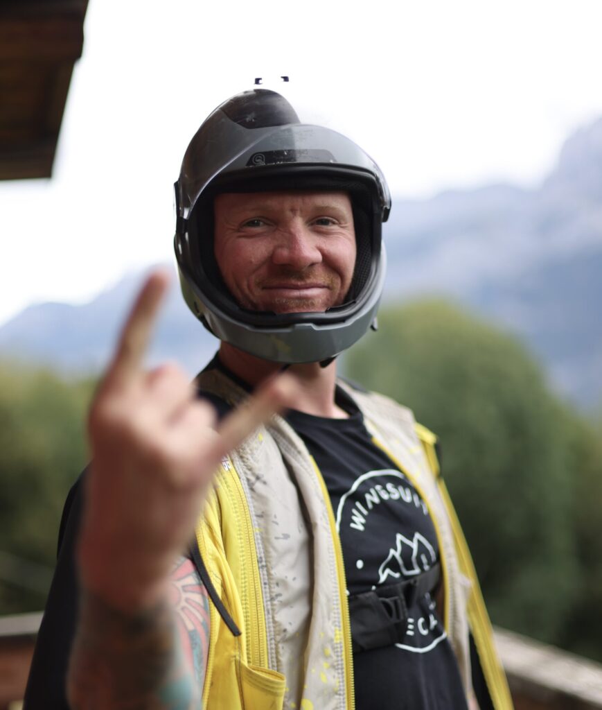 Sam Hardy wingsuit base jumper